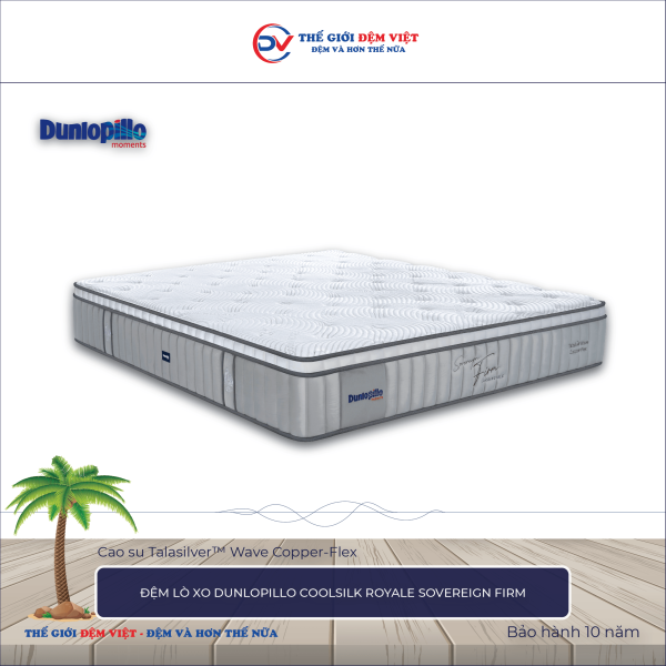 Đệm lò xo Dunlopillo CoolSilk ROYALE Sovereign Firm